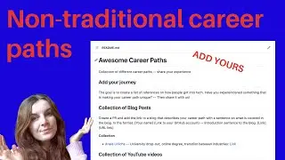 Awesome career paths -- share your experinece