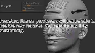 Create 3D models easily with ZBrush’s Drop3D feature! Perpetual license users can’t use new features