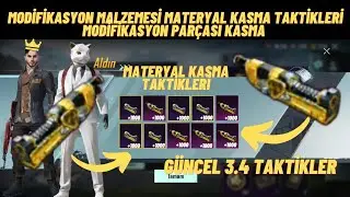 MODİFİKASYON MALZEMESİ MATERYAL KASMA TAKTİKLERİ | MODİFİKASYON PARÇASI KASMA TAKTİKLERİ PUBG MOBİL