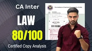 LAW Certified Copy Analysis CA Inter Sep 24 LAW ICAI Exam AIR 1 CA Inter CA Pratik Thakkar