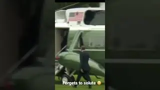 Obama forgets to solute 😳😅
