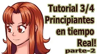 Tutorial de dibujo anime completo!, cara 3/4 en tiempo real con color para principiantes parte 2/4