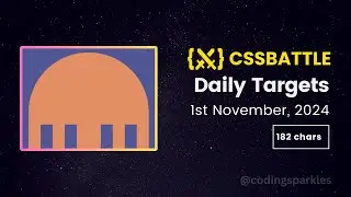 CSS Battle Daily Targets Solution | November 1, 2024 | #html #css #cssbattle