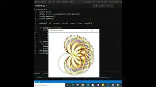 Draw Ring Spiral in python using turtle Graphic