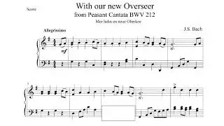 J. S Bach Cantata - Mer Hahn En Neue Oberkee Easy Piano sheet