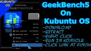 Testing system performance In Kubuntu OS with GeekBench5 Benchmarking Suite