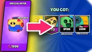 LEON AND SPIKE From FREE Mega Box Brawl Stars