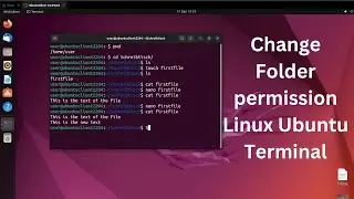 How to change permission of folder using Termin on Linux Ubuntu