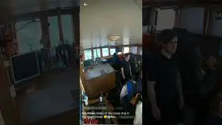 шторм,  вид изнутри корабля