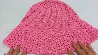Beautiful Crochet Summer Hat 👒 so easy and so adorable!!