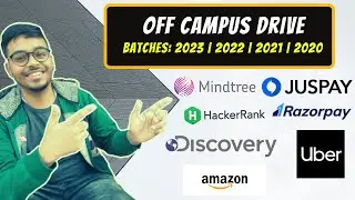 🔴 LATEST OFF CAMPUS DRIVE | Jobs and Internships | Batches: 2023 | 2022 | 2021| 2020 🔥🔥