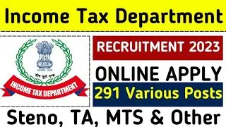 Income Tax Dept, Mumbai New Recruitment 2023  || Income Tax Department Tax Asst,MTS Recruitment 2023