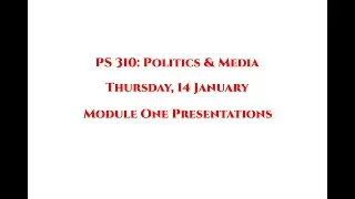 PS 310 14 january