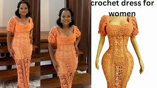 Easy Crochet Dress for Women | Crochet Maxi Dress Tutorial | Part 2