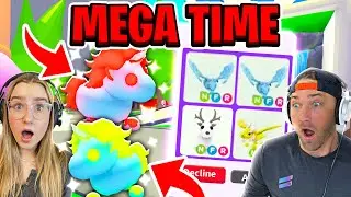 We Make and Trade the MEGA FROST UNICORN in Roblox Adopt Me! 😲😳