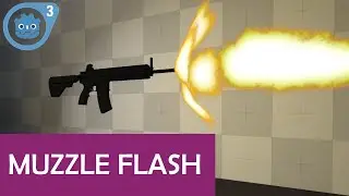 Muzzle flash VFX (Blender 2.9, Godot 3.2.2)