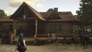 Сцена строительства дома в Red Dead Redemption 2