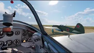 Совместный бой на паре Як-15 в VR шлеме в War Thunder. СБ режим.