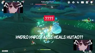 Hydro Hypostasis Slime heals Hu tao - Genshin Impact