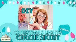 Vintage Christmas Appliqués Skirt