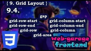 Урок 9.4. Grid CSS: gap, grid-row-start, grid-row-end, grid-column-start, grid-column-end, grid-area