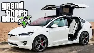 Carro da tesla no gta v com Pedro!detonamos geral e fuga da policia com carro da tesla.