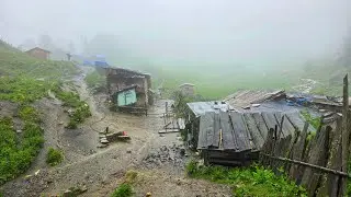 Real Nepali Mountain Village Life During Rain 🌧️ | Peaceful & Relaxing Rural Living | Eastern life |