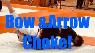 Kalebs with a Bow and Arrow Choke!!! 155 lb 14-15 year old yellow belt bracket division 6-15-2024