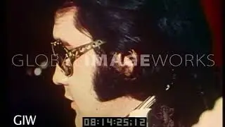 Elvis Speaking and Signing Autographs at Jaycee Convention 1971