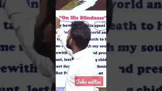 john Milton  on his blindness #edupathacharyaclasses #englishliterature #literature