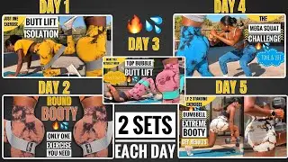 FREE COMPLETE GUIDE~2 WEEKS BOOTY CHALLENGE | Day 1-5 | Easily Build Your Glutes At Home