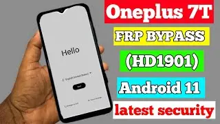 OnePlus 7t frp bypass | Android 11 | without PC | Hd 1901 Google account unlock latest security