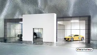 TOPfeel showroom with LED lights. Scale 1:18