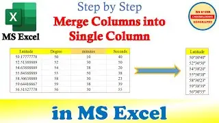 Merging Columns in Excel || Concate in Excel || Three Columns into a Single Column || URSGISG ||