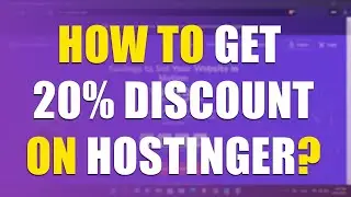 Hostinger Coupon Code 💲 BIGGEST Hostinger 20% DISCOUNT CODE!