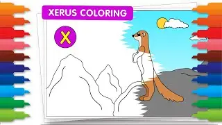 Animals ABC Coloring Fun: Xerus Comes Alive | Letter X