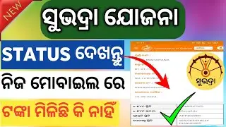 Subhadra Yojana Status Check Online Odisha | How To Check Subhadra Yojana Status In Mobile 2024