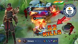 WORLD RECORD!! Hayabusa 52 KILLS in RANK MODE!! | mobile legends