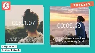 Cara Edit Video Instagram Glitch + Stop Watch | Kinemaster Tutorial