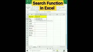 Search Function in Excel Excel Trick Formula Shortcut Keys 