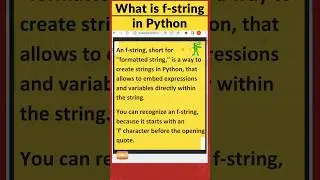15  | f - String in Python | Python Coding
