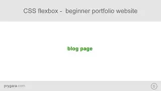 CSS flexbox - beginner portfolio website - blog page