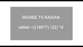 WAP to input degre and print the radian? 😇✌
