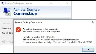 Credssp encryption oracle remediation windows 10