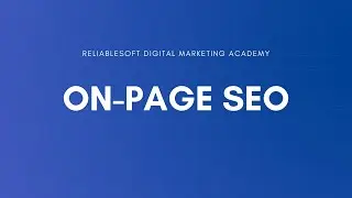 On Page SEO Step By Step (Complete Video for Beginners to SEO)