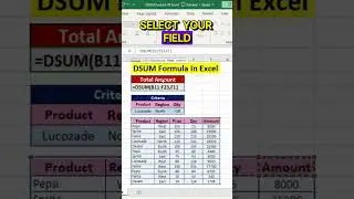 DSUM Formula :SUM Values Based on Multiple Criteria in excel.