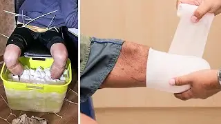 Guy Freezes of His Own Legs for His Friend Who Was Lying to Him