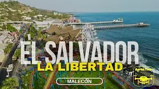 Malecón del Puerto La Libertad 4K (El Salvador Aerial Views)