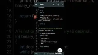 Program To Find The Conversion of Binary Number To Decimal Number 💯💯🇮🇳