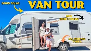 VAN TOUR | Ultimate OFF GRID Motorhome With SOLAR, All Terrain Tyres and HOME CINEMA